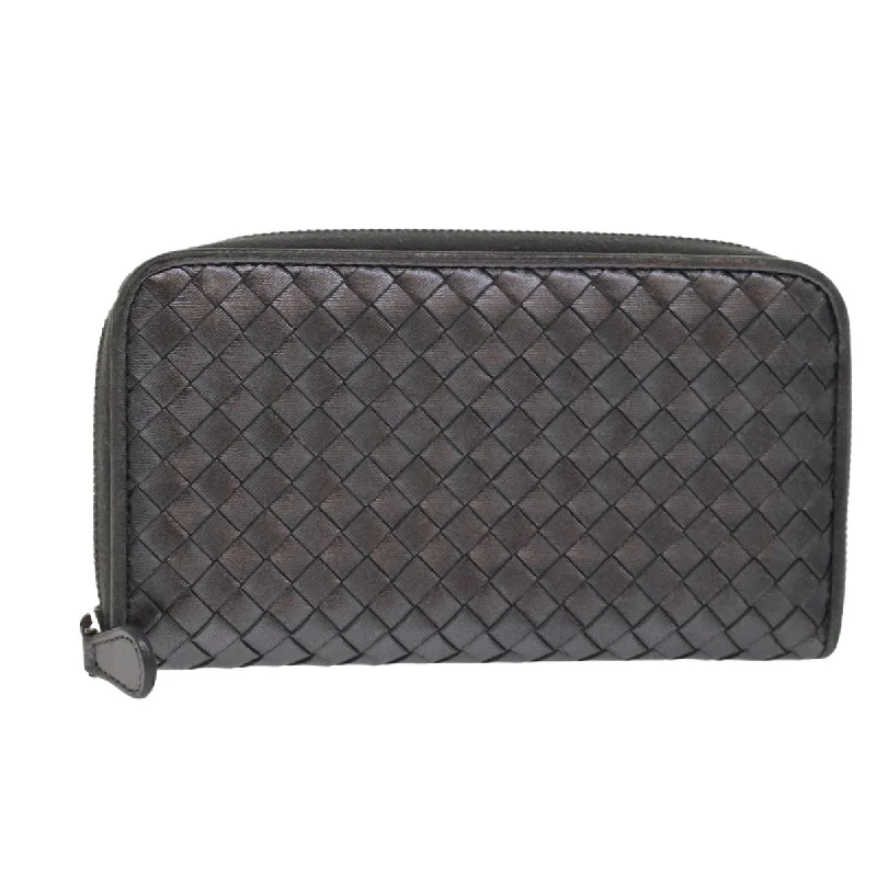 Wallets for elite men-Bottega Veneta Intrecciato  Leather Wallet  (Pre-Owned)