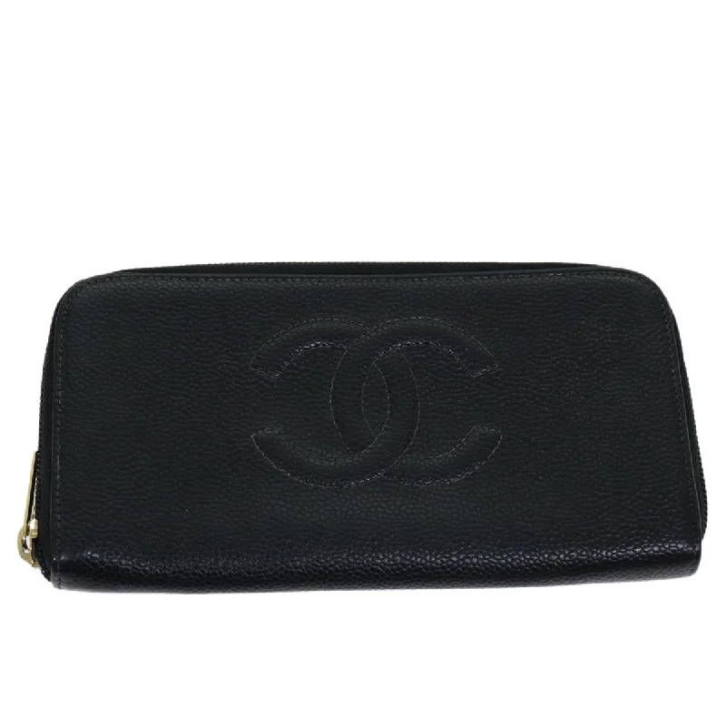 Keychains with added key ring-Chanel Logo Cc  Leather Wallet  (Pre-Owned)