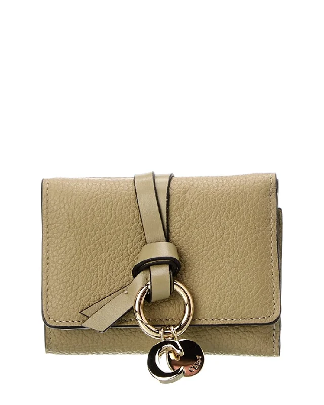 Wallets for classy men-Chloé Alphabet Leather Coin Purse