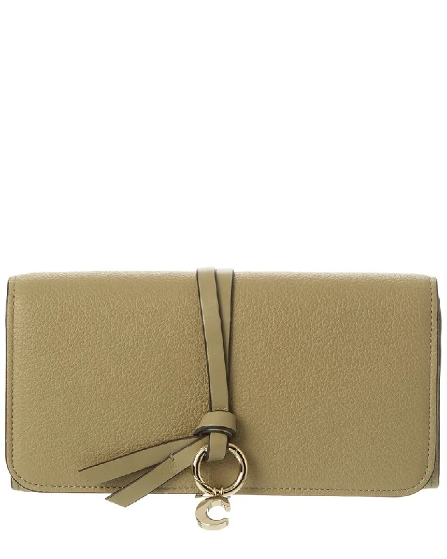 Wallets for rapid carry-Chloé Alphabet Leather Continental Wallet