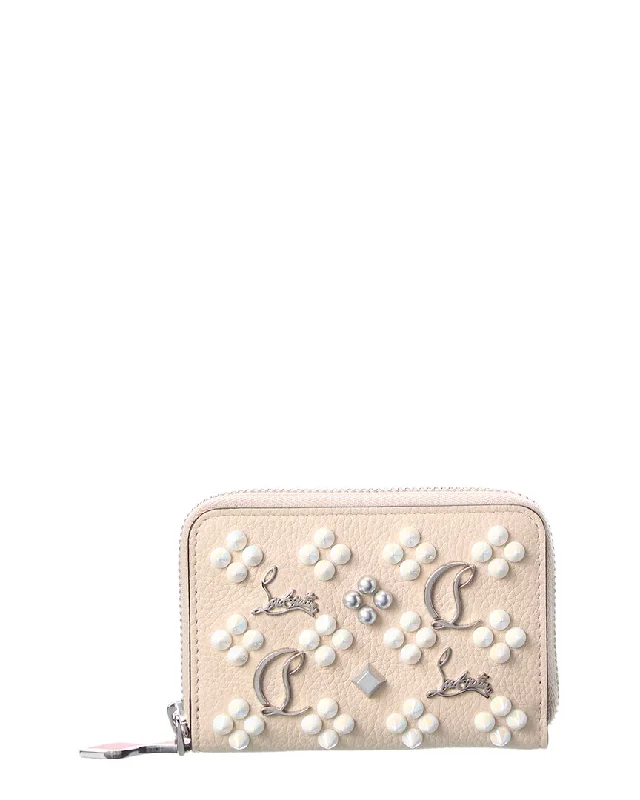 Keychains with carved shapes-Christian Louboutin Panettone Loubisky Leather Coin Purse