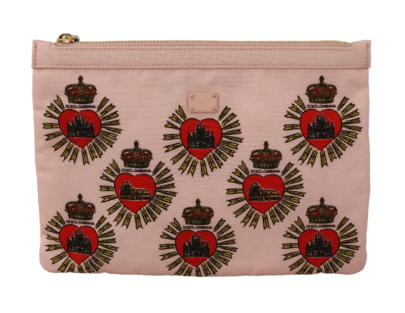 Wallets for refined travelers-Dolce & Gabbana Elegant  Heart Clutch Women's Wallet