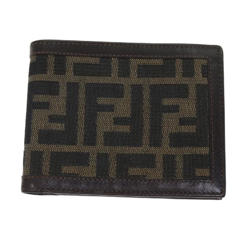 Keychains with safe key rack-Fendi Zucca  Canvas Wallet  (Pre-Owned)