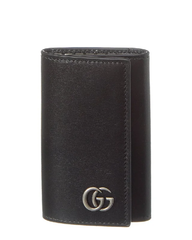 Wallets with tidy slots-Gucci GG Marmont Leather Key Case