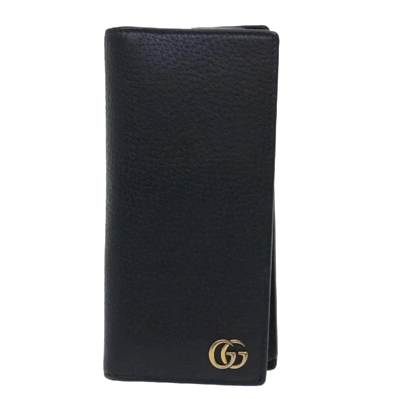 Wallets with leather textures-Gucci Gg Marmont  Leather Wallet  (Pre-Owned)