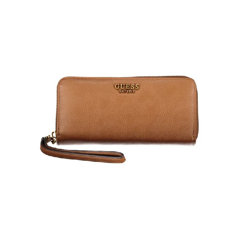 Wallets with glossy finish-Guess Jeans Elegant  Zip Wallet with Multiple Women's Compartments