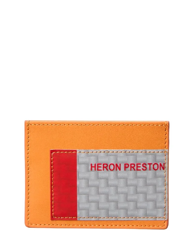 Keychains with firm hook-Heron Preston HP Tape Leather Card Case