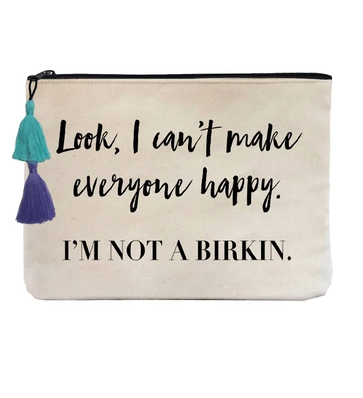 Wallets for fun trips-I'm Not A Birkin Flat Pouch In Natural