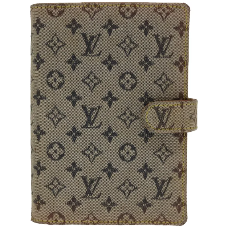 Wallets with safe ID slot-Louis Vuitton Agenda Pm  Canvas Wallet  (Pre-Owned)