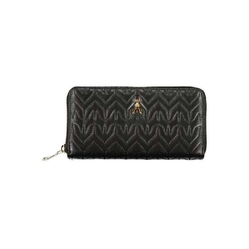 Wallets with plush leather-Patrizia Pepe Elegant  Wallet with Contrasting Women's Details