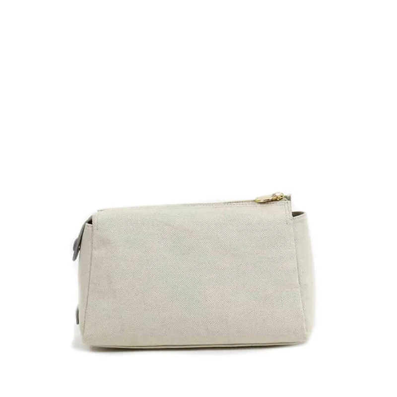 Wallets for refined carry-Small Canvas Pouch In Grey