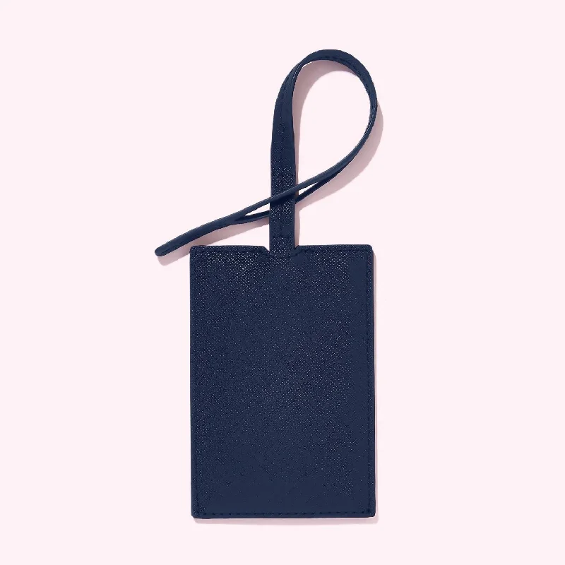 Wallets for rapid trips-Textured Luggage Tag In Sapphire