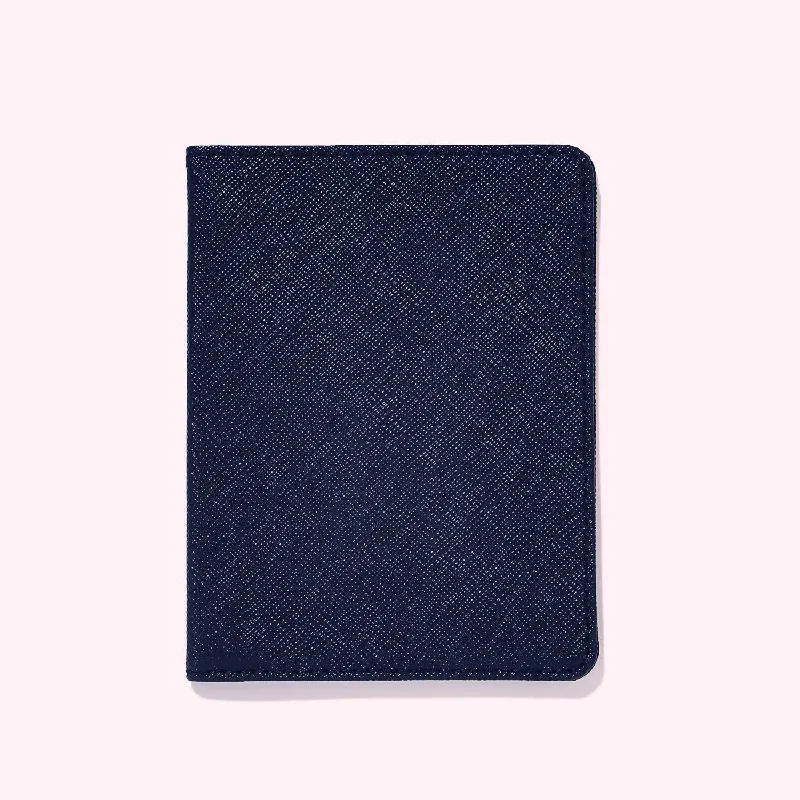 Wallets with tiny organizer-Textured Passport Case In Sapphire