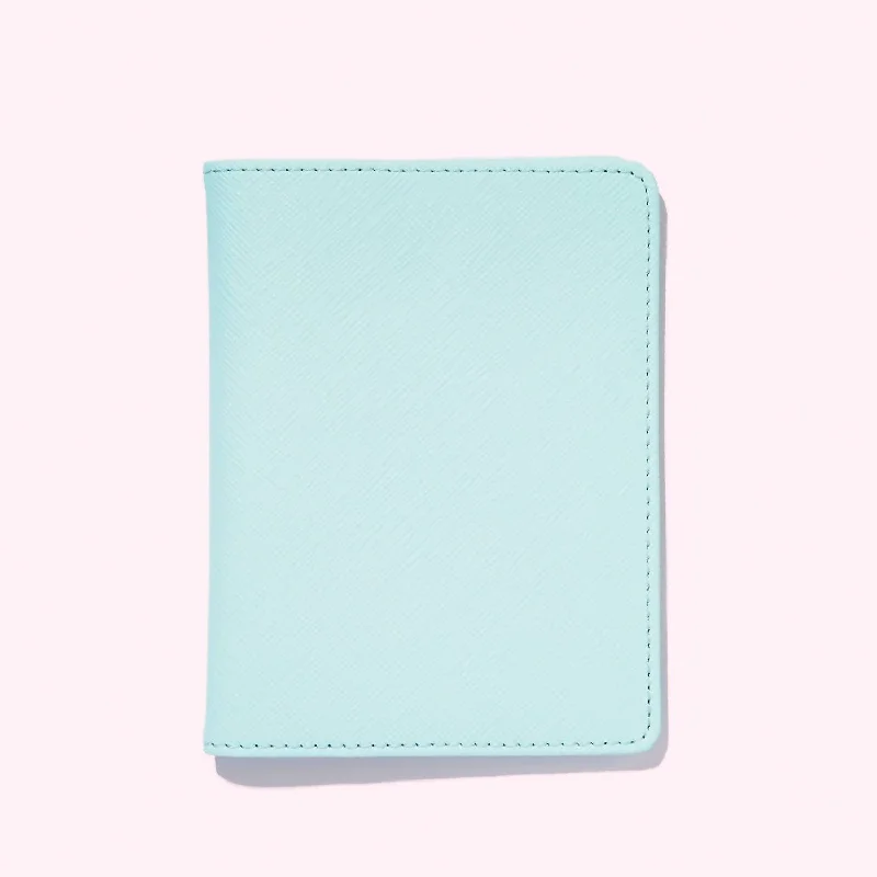 Wallets with tiny cash rack-Textured Passport Case In Sky