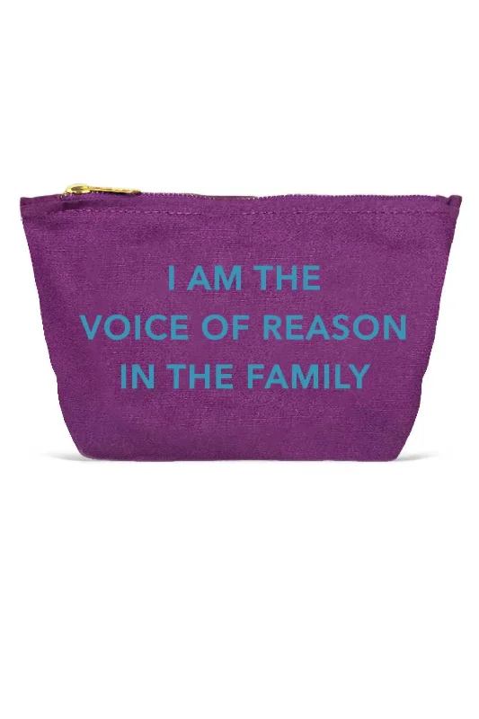 Wallets with firm seams-Voice Of Reason Pouch In Purple