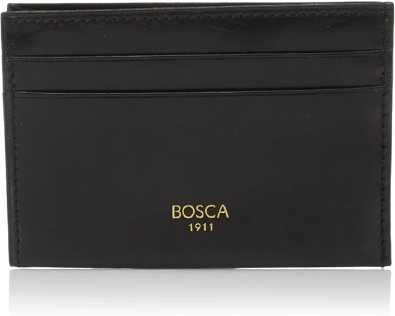 Keychains for tough trips-Bosca Men's Old Leather Weekend Wallet Black 94-59