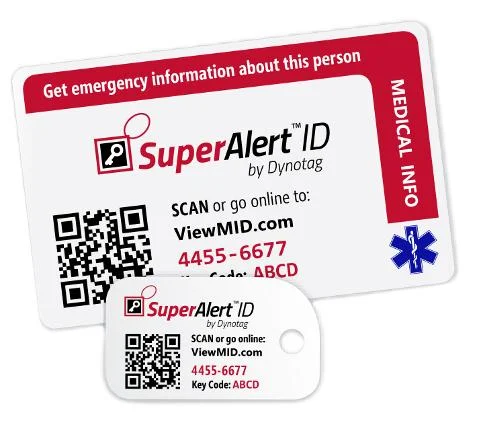 Keychains with coin slot-Emergency Medical Information & Contact ID Wallet & Keychain 2 card kit