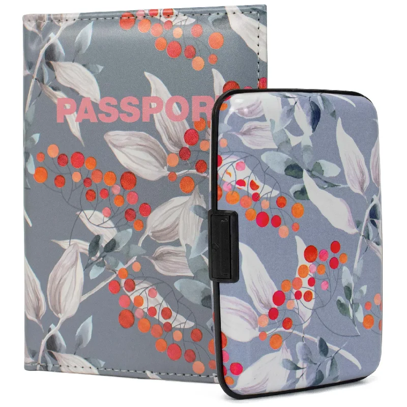 Wallets for classy women-Miami Carry-On RFID Wallet and Passport Cover Set