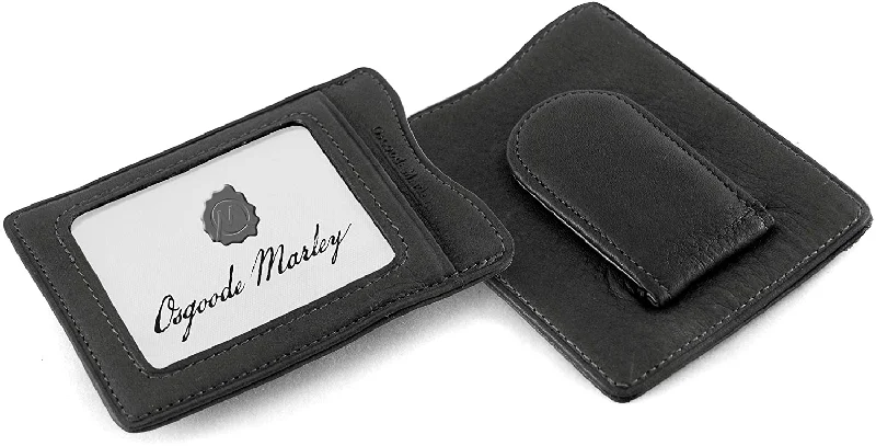 Keychains with quirky accents-Osgoode Marley Mens Magnetic Money Clip Bifold Wallet (Black) 1560