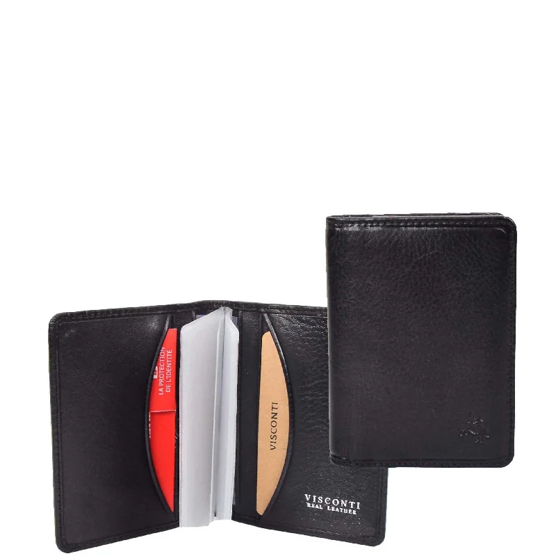 Wallets for wild style-RFID Small Bi-fold Wallet Credit Cards Holder HOL04 Black