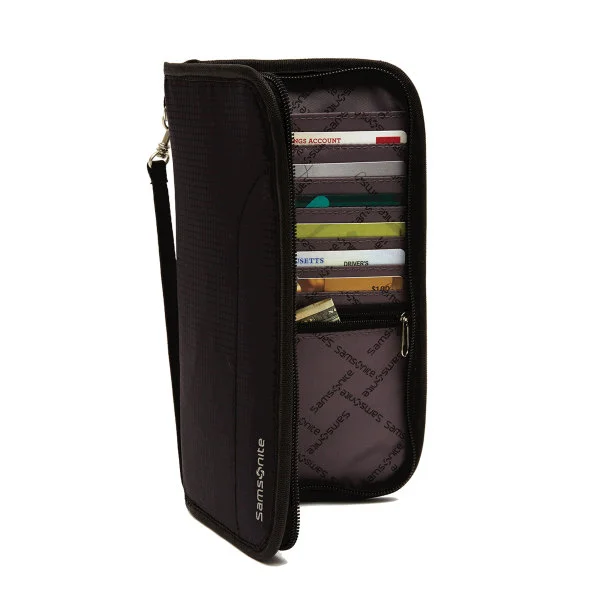 Wallets for hip travelers-Samsonite RFID Zip Close Travel Wallet