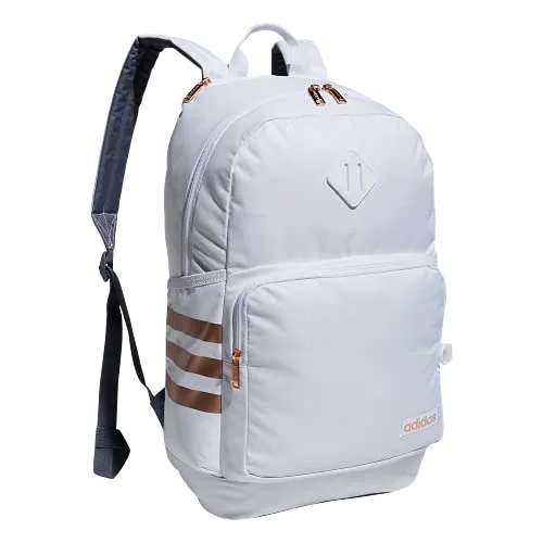 Small backpacks for hiking tripsadidas Classic 3S 4 Backpack, White/Onix Grey/Rose Gold, One Size