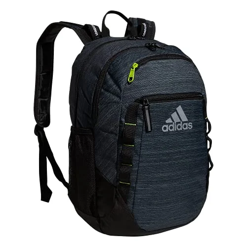 Backpacks for city commutersadidas Excel 6 Backpack, Two Tone Black/Semi Solar Slime Green, One Size