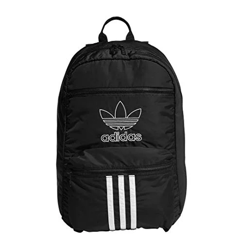 Small backpacks for adultsadidas Originals Originals National 3-stripes Backpack, Black/White, One Size