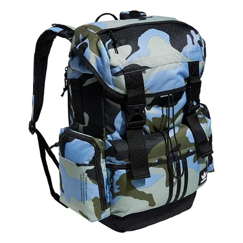 High-tech backpacks with solar chargersadidas Originals Utility 4.0 Backpack, Rain Camo Ambient Sky, One Size