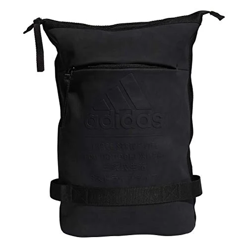 Sling backpacks for casual useadidas Unisex Iconic Premium Backpack, Black, ONE SIZE