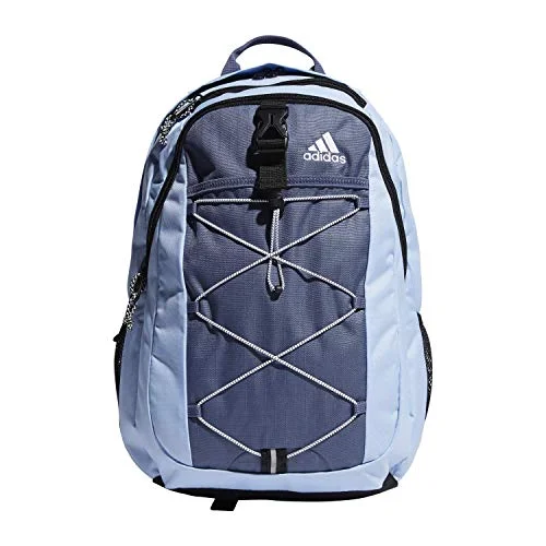 Backpack with quick-access pocketsadidas Unisex Ultimate ID Backpack, Glow Blue/Tech Ink Grey/White/Black, ONE SIZE