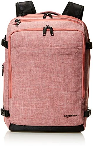 Backpacks with padded compartments for gadgetsAmazon Basics Slim Carry On Laptop Travel Weekender Backpack - Salmon