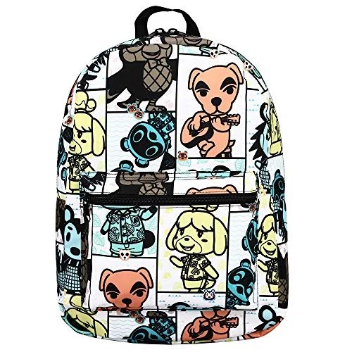 Small backpacks for traveling lightAnimal Crossing Online Video Game Tile Print Sublimated Laptop Backpack