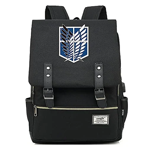 Lightweight backpacks for travelAttack On Titan Anime College Style Backpack Usb Leisure Backpack For Adult Teenagers Boys And Girls 1 One Size