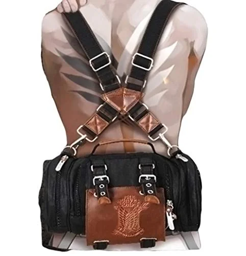 Premium backpacks for active lifestylesAttack on Titan schoolbag Eren cosplay backpack mechanical operator bag，Shoulder bag and backpack can be switched freely