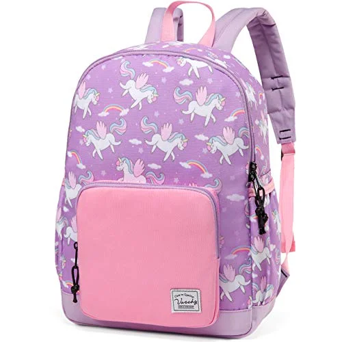 Outdoor backpacks with hydration packsBackpack for Little Girls,VASCHY Cute Lightweight Water Resistant Preschool Backpack for Kindergarten Bookbag Unicorn