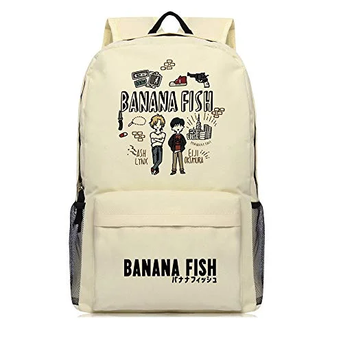 Adjustable backpacks for all body typesBanana Fish Okumura Eiji Anime Canvas Backpack Ash Lynx Travel Bag For Unisex Students