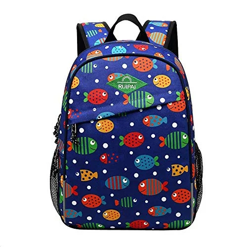 Small stylish backpacks for college studentsBansusu Colorful Fish Prints Toddler School Backpack Book Bag for Preschool Girls Boys Rucksack Bookbag