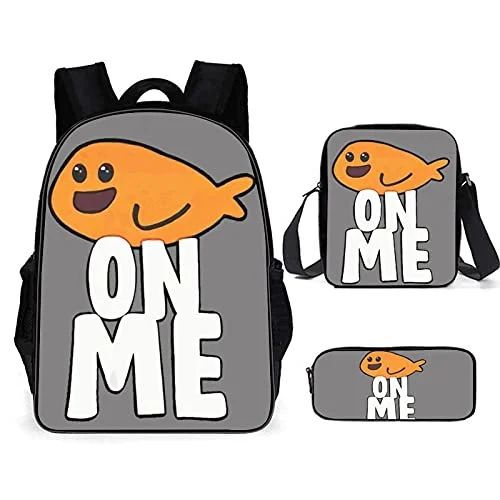 Travel backpacks with organized compartmentsBigbag Store-Tiko Fish Backpack 3 Piece Set of School Supplies Multifunctional and Convenient to Travel 16 Inch.