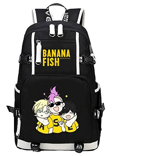 Small backpacks with plenty of storage spaceCOSABZ Anime Banana Fish Backpack Shoulder Bag Laptop Bag Canvas Bag Rucksack (2)