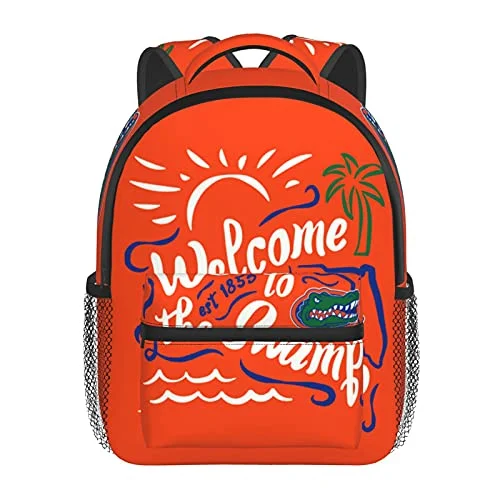 Spacious backpacks for outdoor activitiesFlorida Gator Gators Fishing Toddlers Boys Girls Kid Backpack Adjustable Cute Travelling Bag