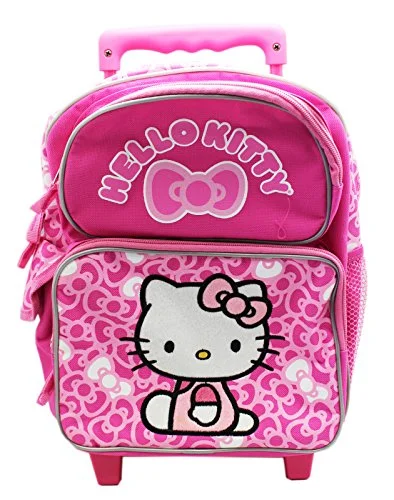 Sleek and modern backpacks for workHello Kitty Pink Fuzzy Patch Preschooler Rolling Backpack (12In)