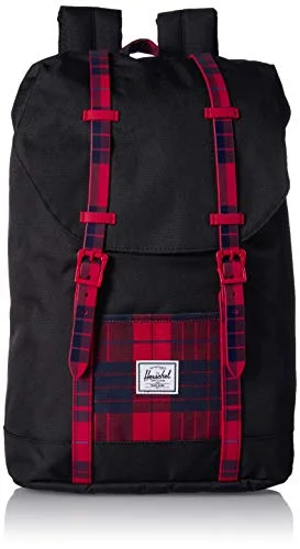 Designer backpacks for womenHerschel Kids' Retreat Backpack, Black/Winter Plaid, Youth