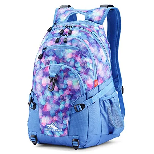 Backpacks for all-day wearHigh Sierra Loop-Backpack, School, Travel, or Work Bookbag with tablet-sleeve, Shine Blue/Lapis, One Size