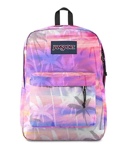 Fashionable backpacks for young adultsJanSport SuperBreak One Backpack - Lightweight School Bookbag, Palm Paradise