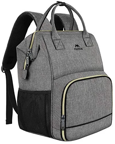 Backpacks for urban commutingLunch Backpack, Insulated Cooler Backpack Lunch Box Laptop Backpack with USB Port for Women Men,Water Resistant Leak-proof Lunch Bag Tote for School Work Hiking Beach Picnic Trip Fits 15.6 Inch Laptop