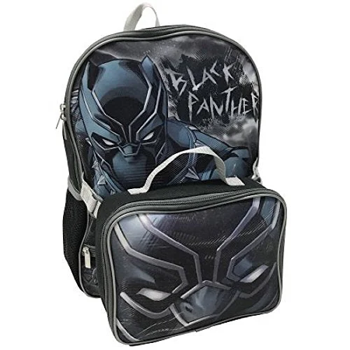 Spacious backpacks for active travelersMarvel Avengers Black Panther Backpack & Lunch Bag Set