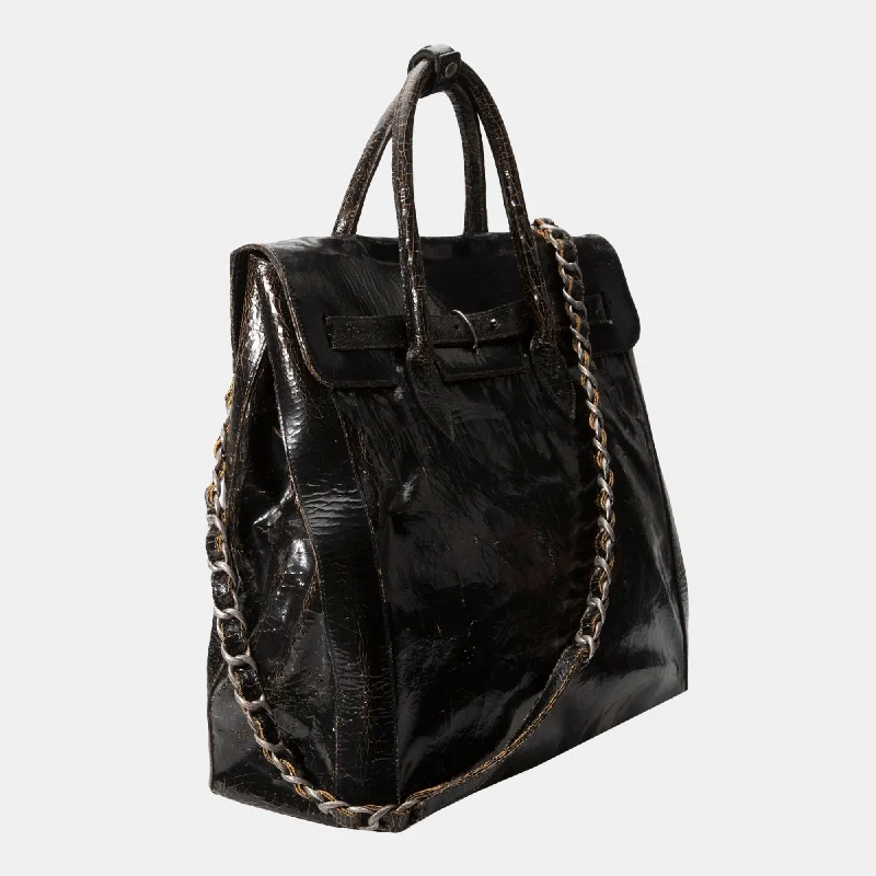 weekend leather handbag-Midi Herman Bag Carryall