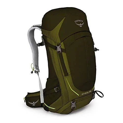 Comfortable backpacks with hip belt supportOsprey Stratos 36 Men's Hiking Backpack, Gator Green, Small/Medium