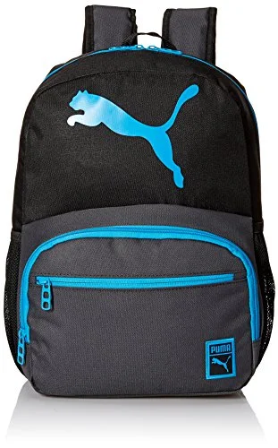 Trendy backpacks for fashion-forward individualsPUMA Kids' Little Boys' Logo, Backpack Black/Blue, Youth Size